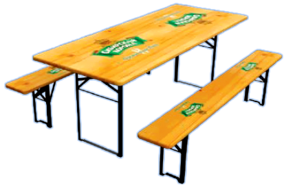 Деревянный стол  и 2 скамьи